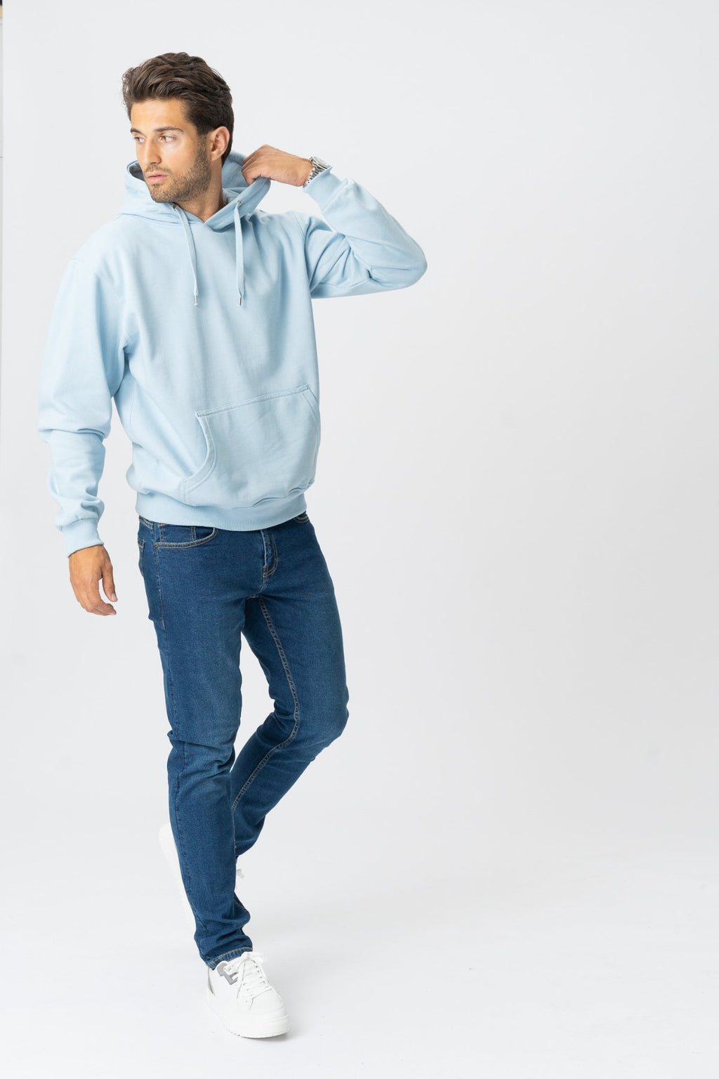 Basic Hoodie - dangus mėlynas