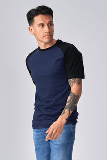 Basic „Raglan“ marškinėliai-juoda navy
