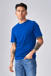 Basic Marškinėliai - švedų mėlyna spalva
