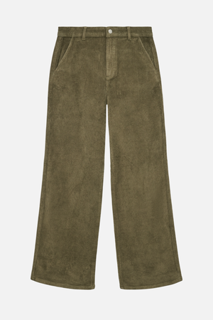 Margot Wide Corduroy Pants - Grape Leaf