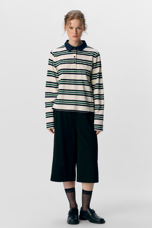 „Nana L/S Polo Top“ - „Sky“ kapitonas