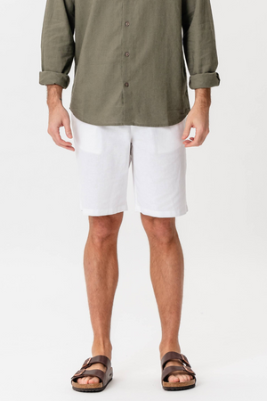Lininiai Shorts - Balta
