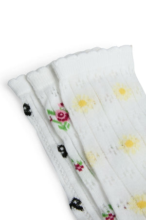 „Bella Pointelle“ kojinės, 3 pakuotės – „Cloud Dancer“.