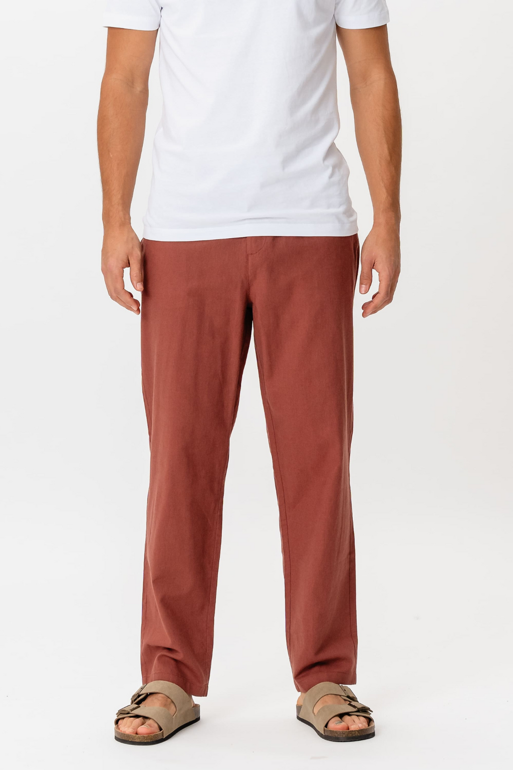 Lininiai Pants - Terakota