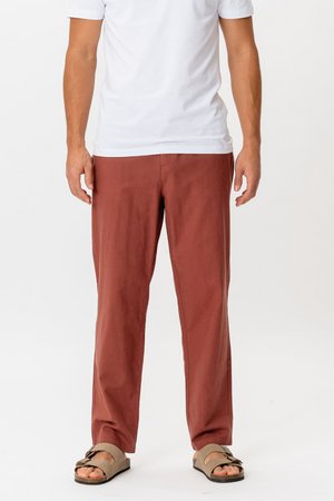 Lininiai Pants - Terakota