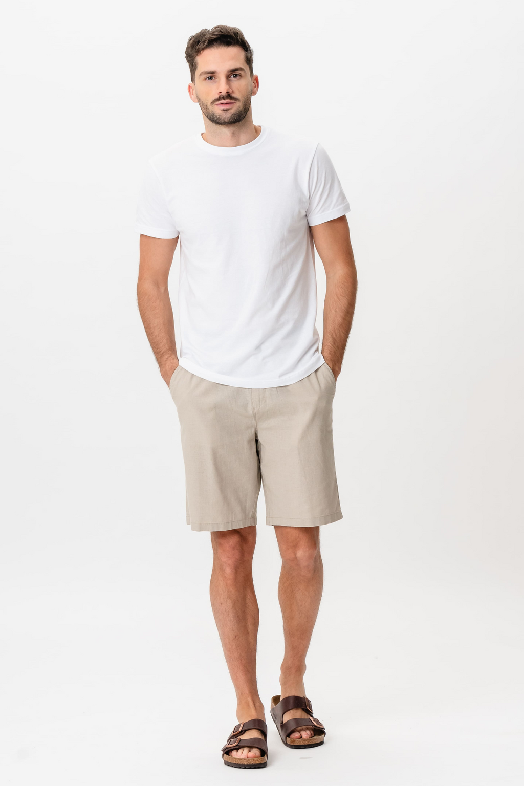 Lininiai Shorts - Smėlis