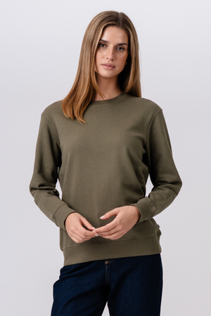 Megztinis Crewneck - Army Green