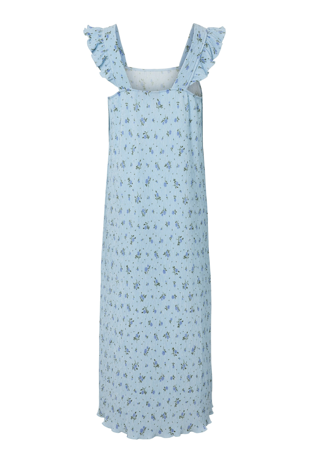 Flora strap Flounce suknelė - kašmyro mėlyna