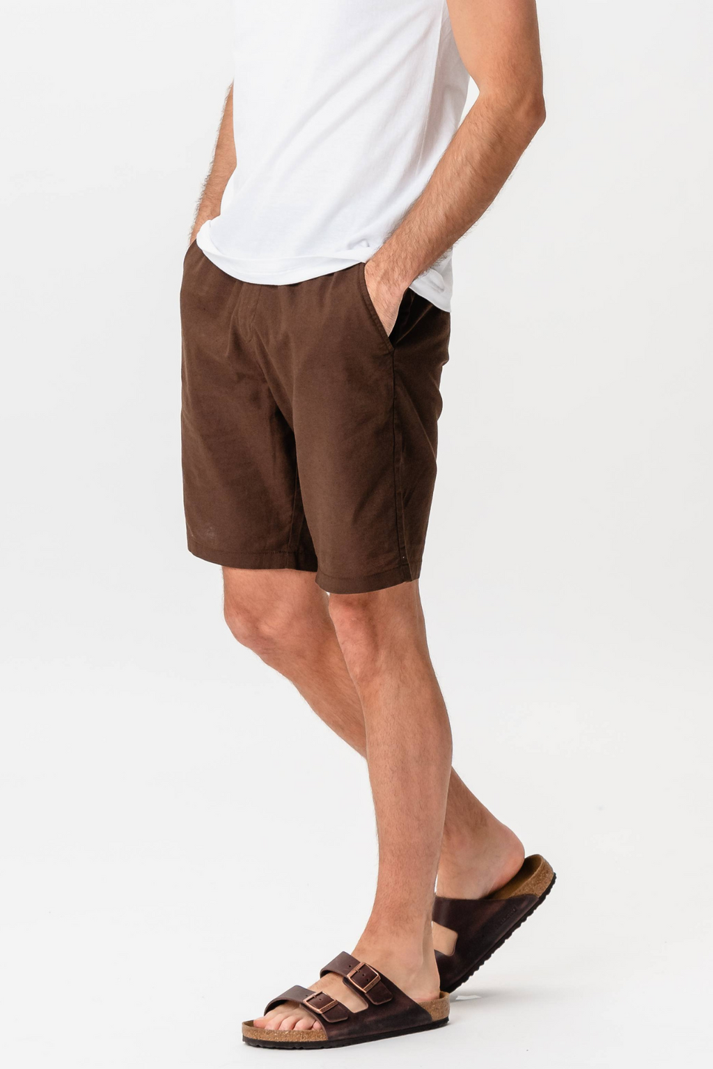 Lininiai Shorts - Kava