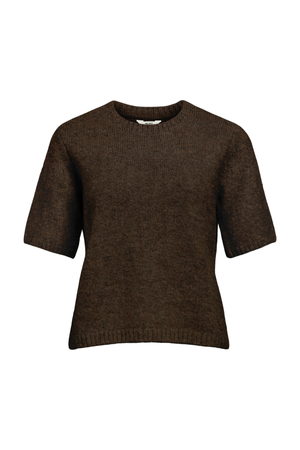 Aggia S/S Knit Pullover - Seal Brown