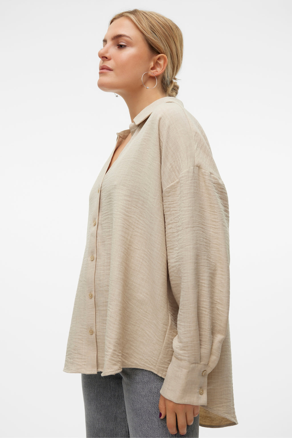 Melaney Queeny Shirt - Overcast Melange