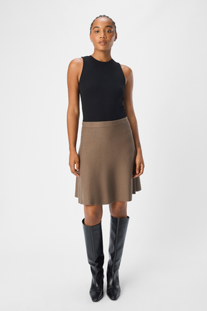 Reynard HW trumpas megztas sijonas - morel