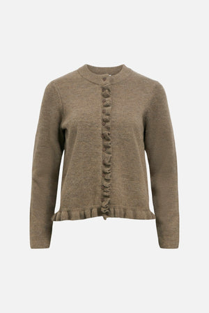 Elva Knit Cardigan - Morel Melange