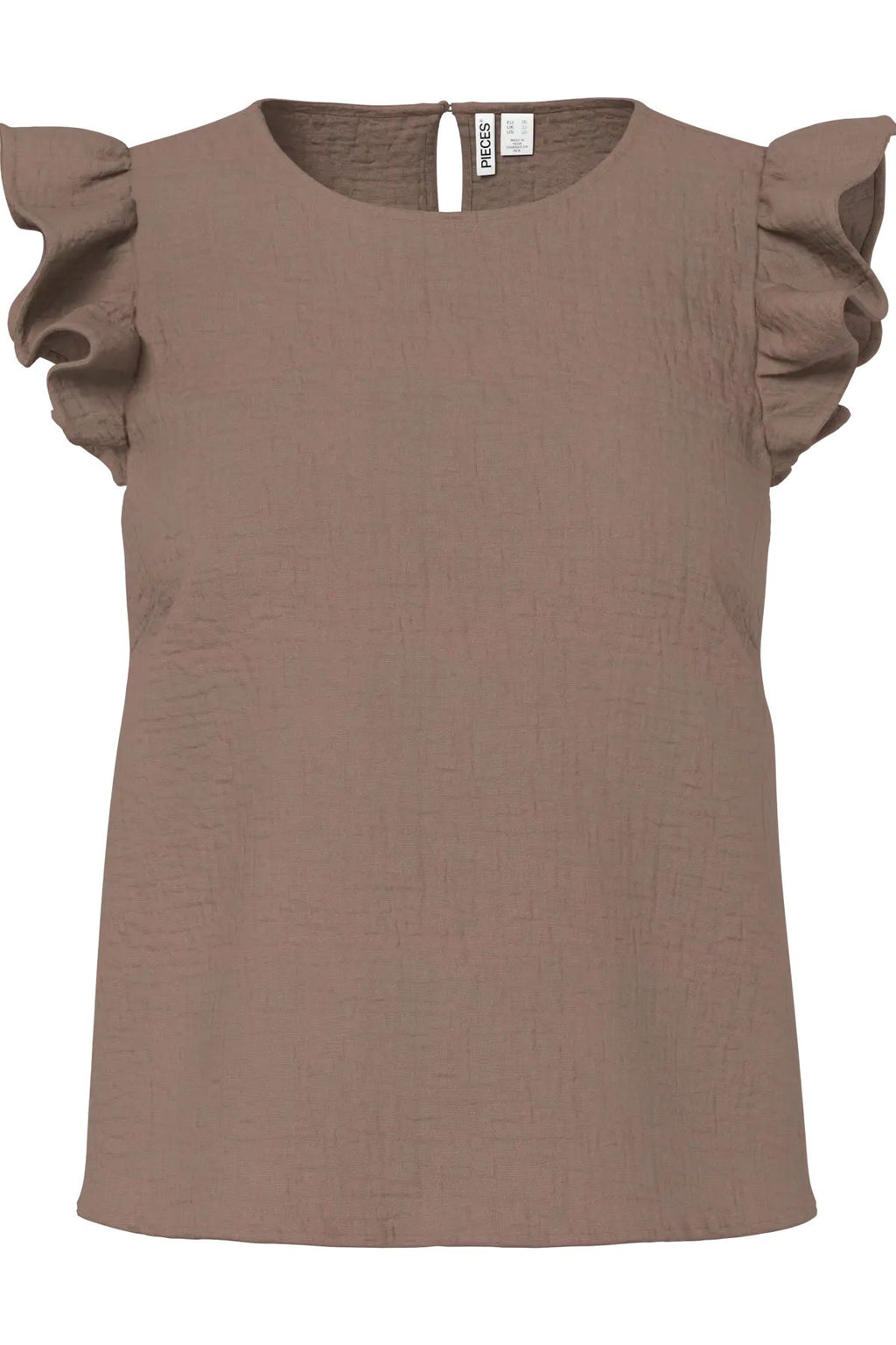 Sastina O-Neck Top - Kavos kvarcas