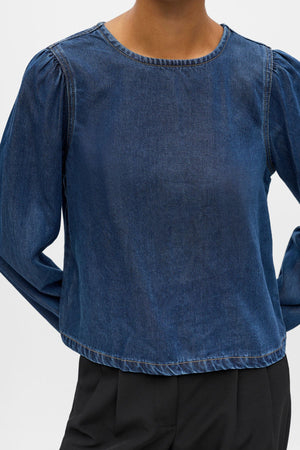 Frame Top - Dark Blue Denim