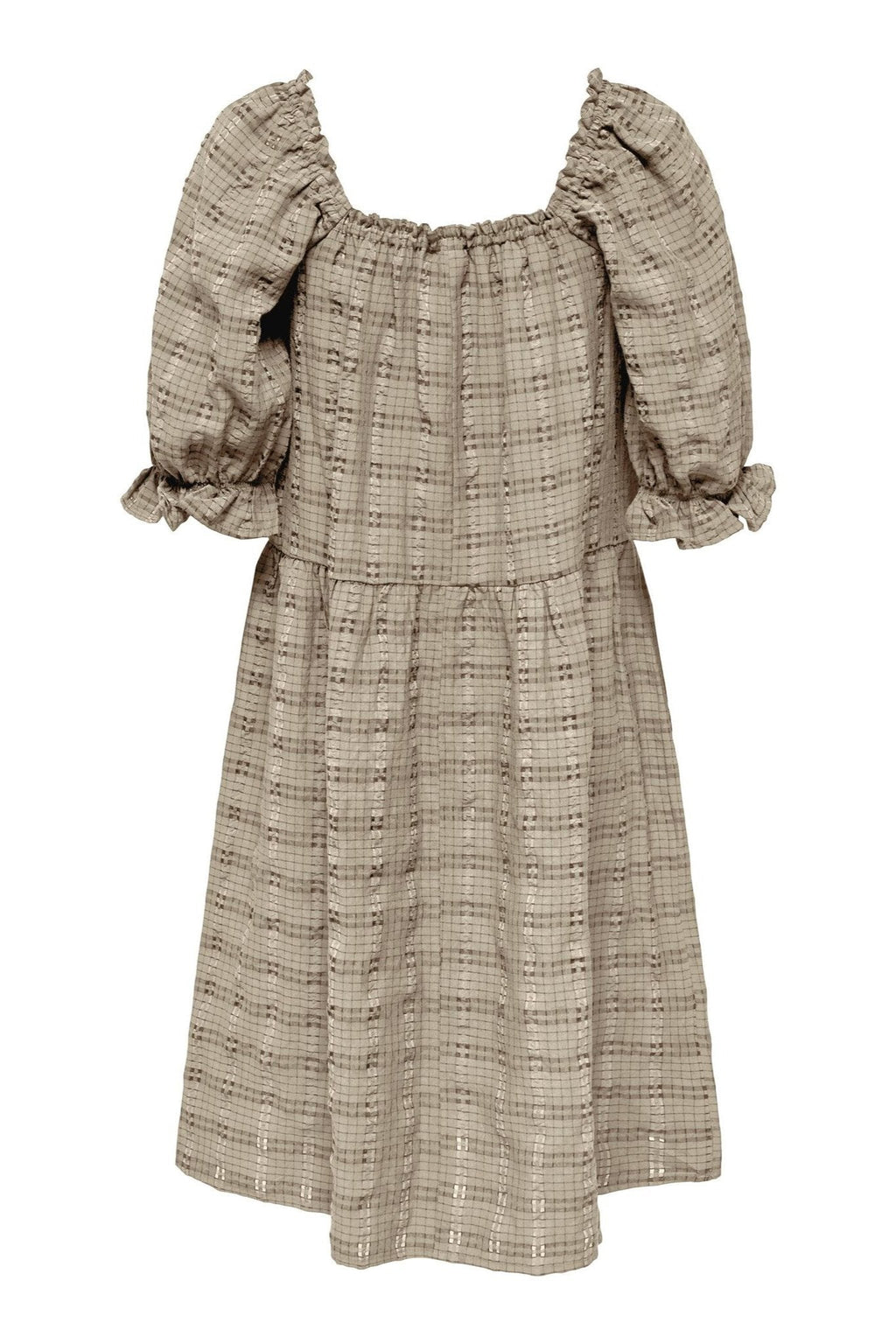 Juna suknelė - smėlio spalvos