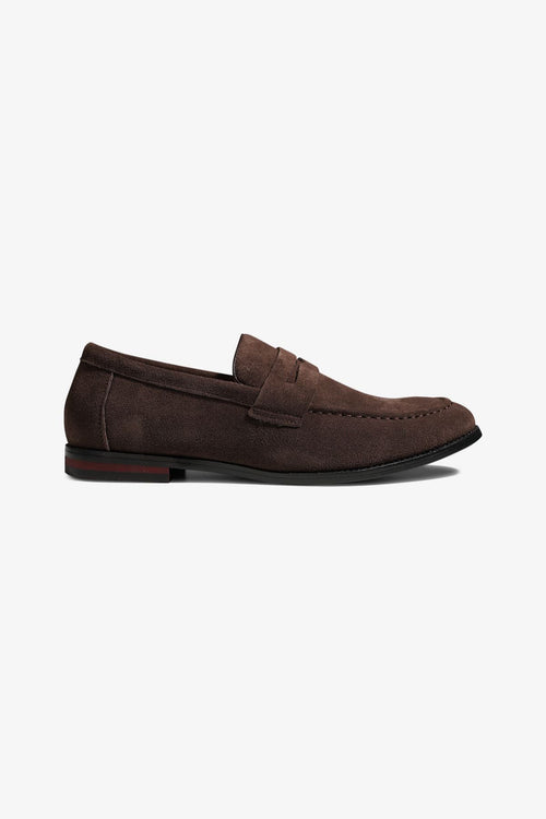 Loafers Suede - Dark Brown - TeeShoppen Group™