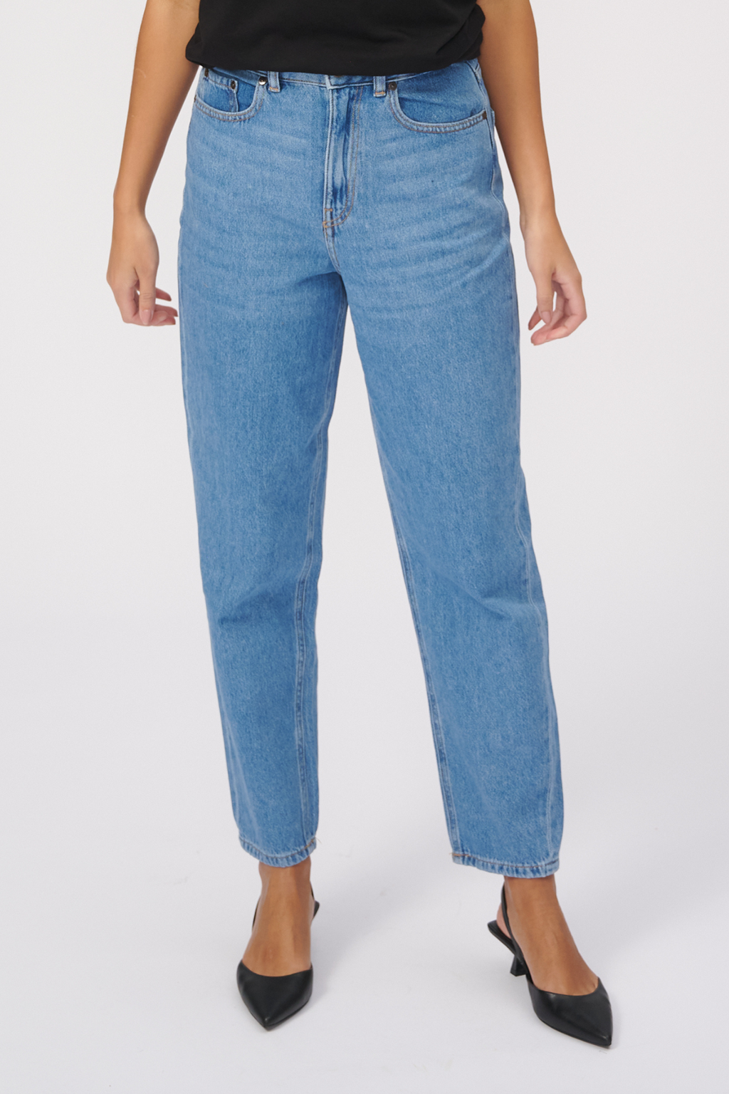 The Original Performance Mom Jeans - Light Blue Denim