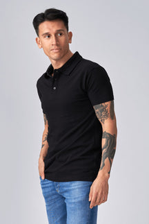 Muscle Polo marškinėliai - juodi