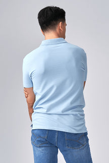 Muscle Polo marškinėliai - šviesiai mėlyna