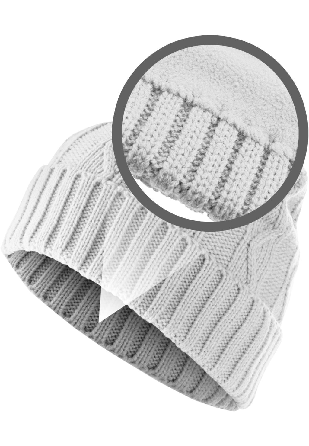 Kitas Kepurė "Beanie Cable Flap" - Balta