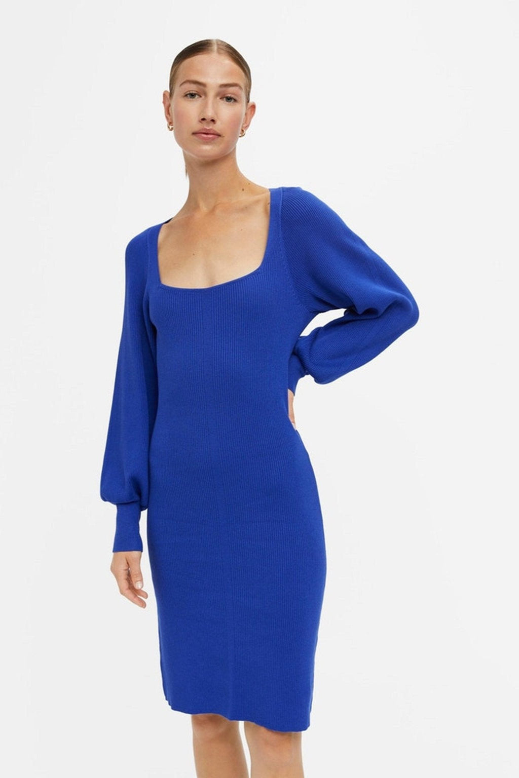 Agnes Strik Kjole - Clematis -Blue