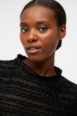 Runa Langærmet Bluse - Sort