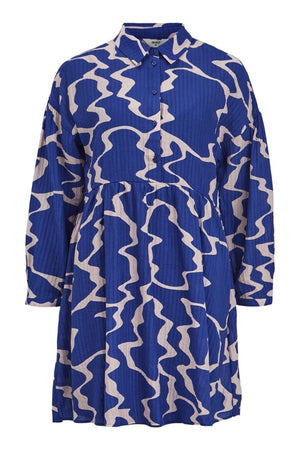 Vanja mini kjole - clematis mėlyna spalva