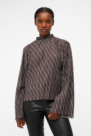 Lux Langærmet Bluse - Sort