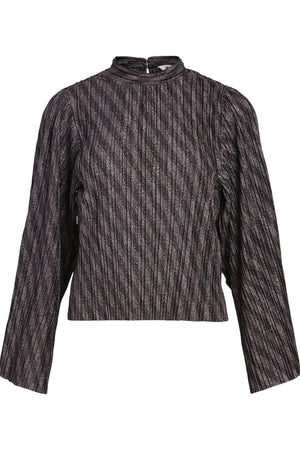 Lux Langærmet Bluse - Sort