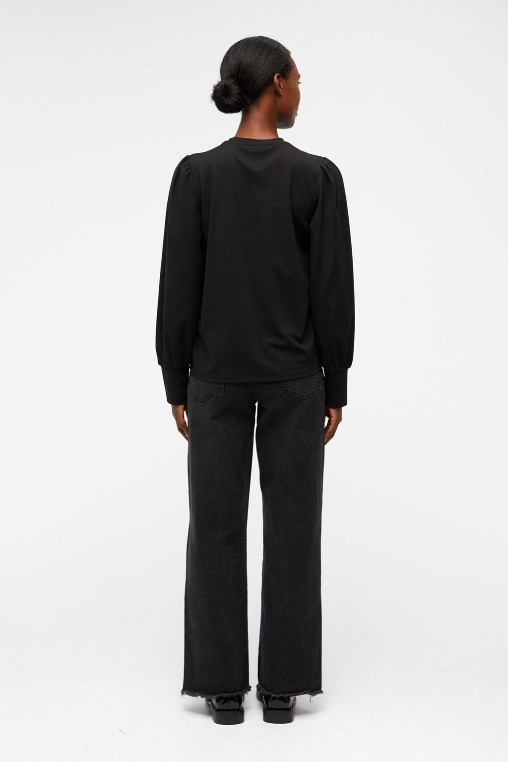 Caroline Langærmet Top - Sort