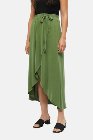 Jannie Maxi Skirt - Vineyard Green
