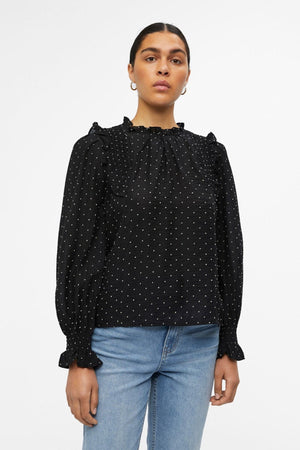 Petri Langærmet Top - Sort