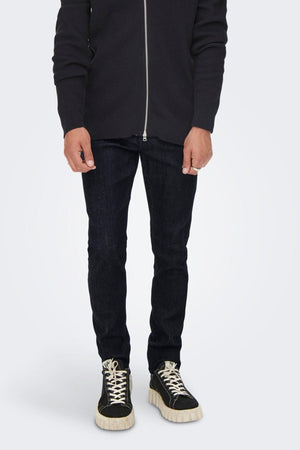 Loom Slim Raw Jeans - mėlynas džinsinis audinys