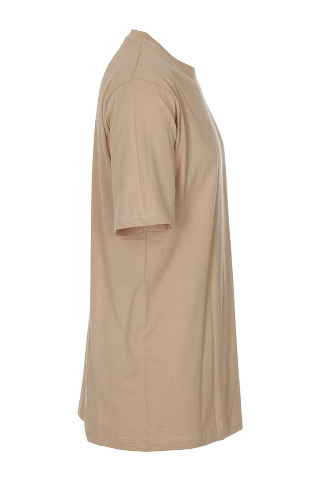 Negabaritiniai marškinėliai - smėlio spalvos