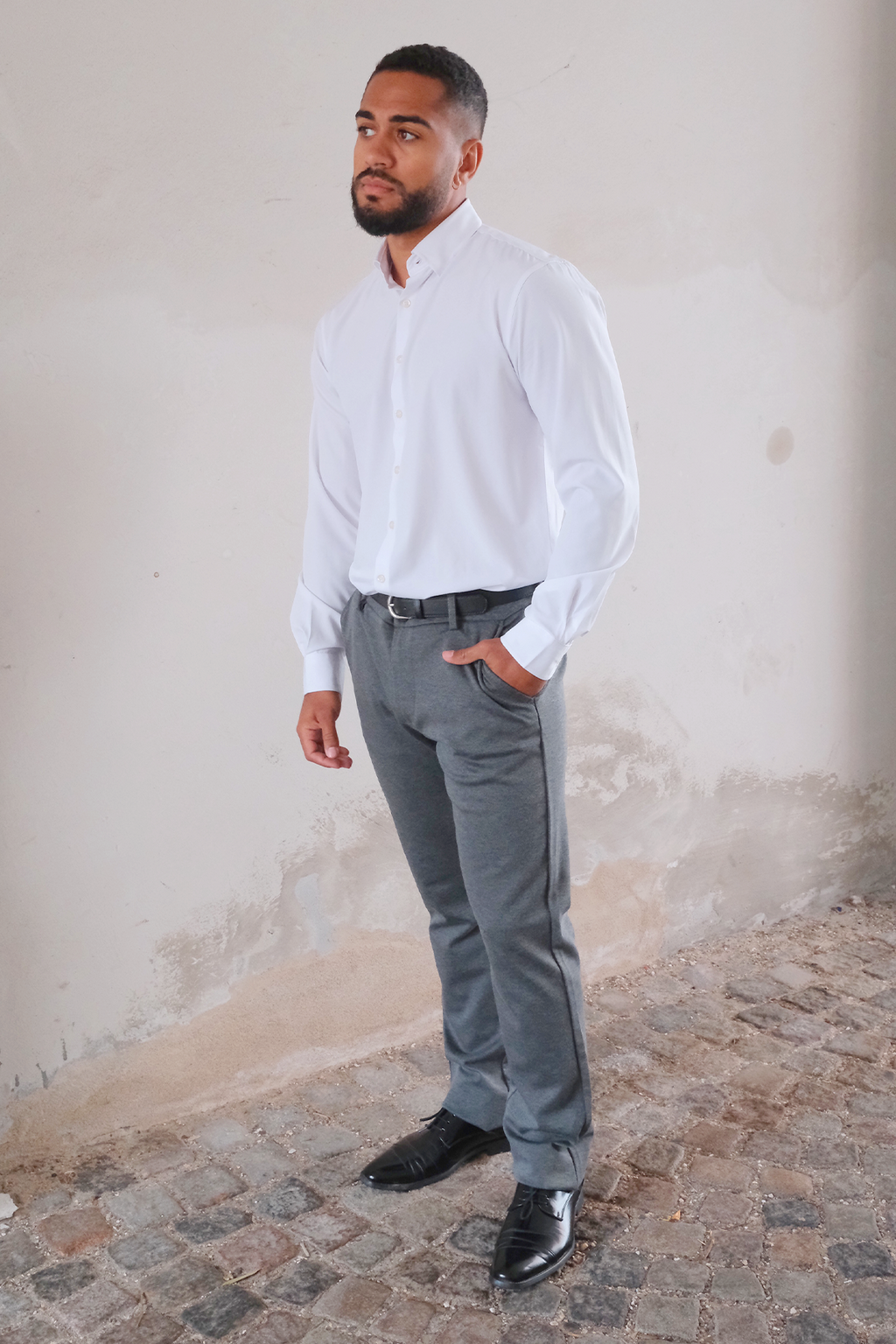Performance Pants Wide - Melange Gray