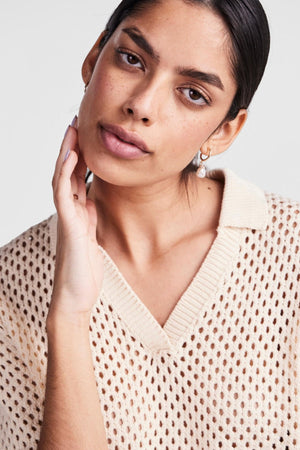 Laya megzti polo - balti dūmai