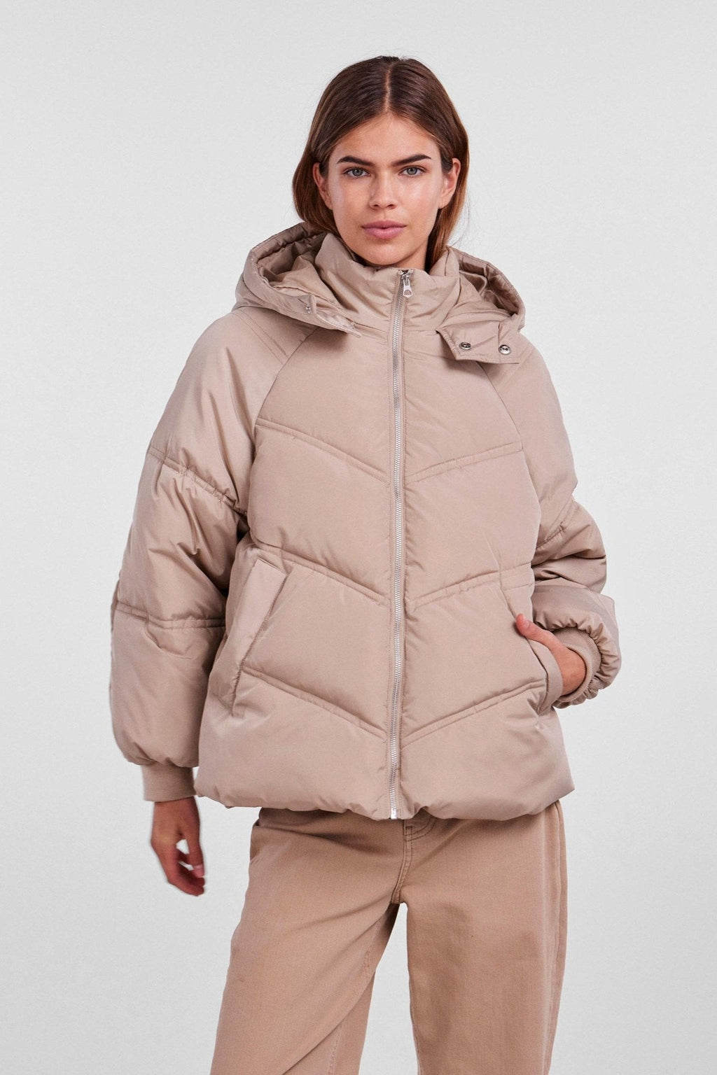 Neli City Puffer Jacket - Silver Mink