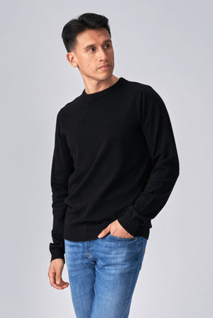 Pullover Pullover Roundneck - Black - TeeShoppen Group™ - Strik - TeeShoppen