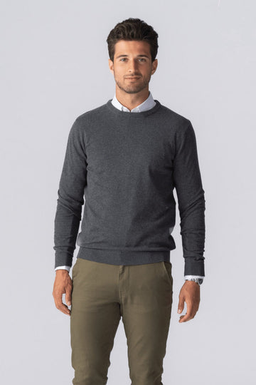 Pullover Roundneck - Charcoal Melange