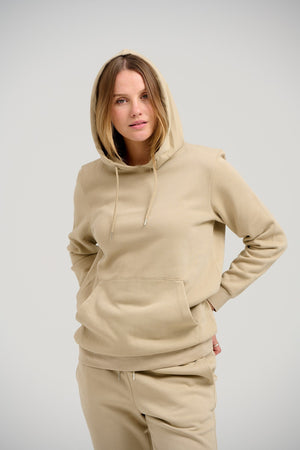Basic Hoodie prakaitas - tamsus smėlio spalvos