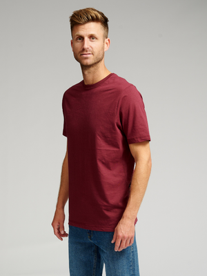 Organic Basic T-shirt - Burgundy