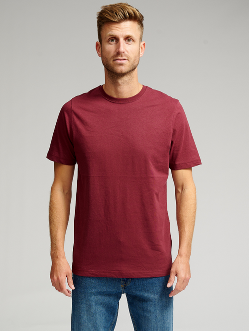 Basic T-shirt - Bordeaux - TeeShoppen - Rød