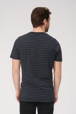 „Nørregade Stripe“ - Motled Blue -Black