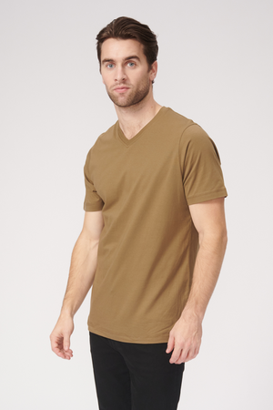 Basic V-neck t-shirt - Olive