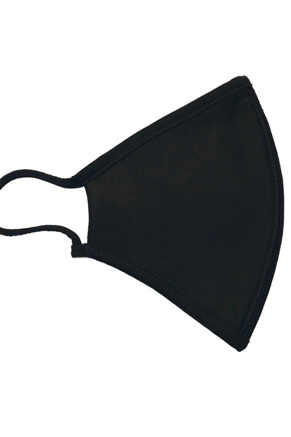 Audinio kaukė su 3 sluoksniais - juoda (ekologiška medvilnė)