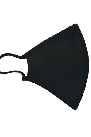 Audinio kaukė su 3 sluoksniais - juoda (ekologiška medvilnė)