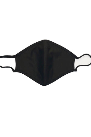 Audinio kaukė su 3 sluoksniais - juoda (ekologiška medvilnė)