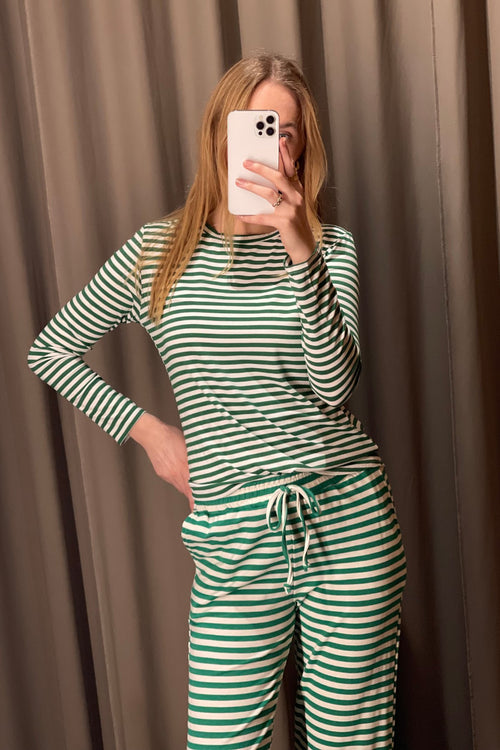 Stripped Pants - Green - TeeShoppen Group™