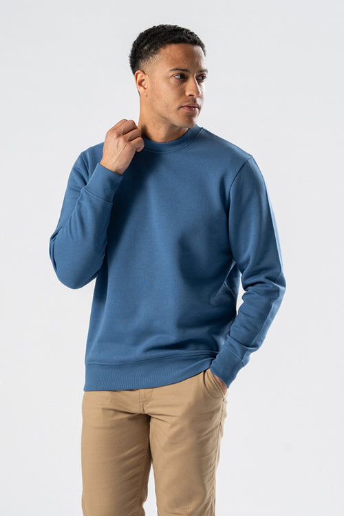 Sweatshirt Crewneck - Dusty Blue - TeeShoppen Group™ - Shirt - TeeShoppen